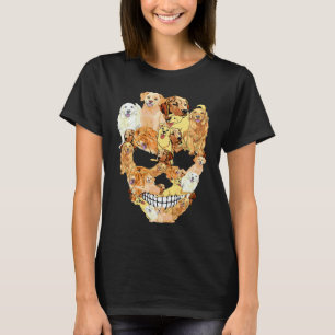 Camiseta Cachorro Caveira Golden Retriever Fantasias de Hal