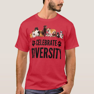 Camiseta Cachorro Celebra Diversidade em Cães Cachorro Engr