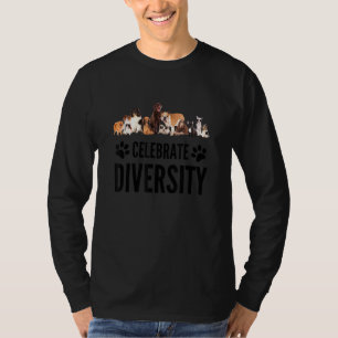 Camiseta Cachorro Celebra Diversidade No Slogan Cachorro