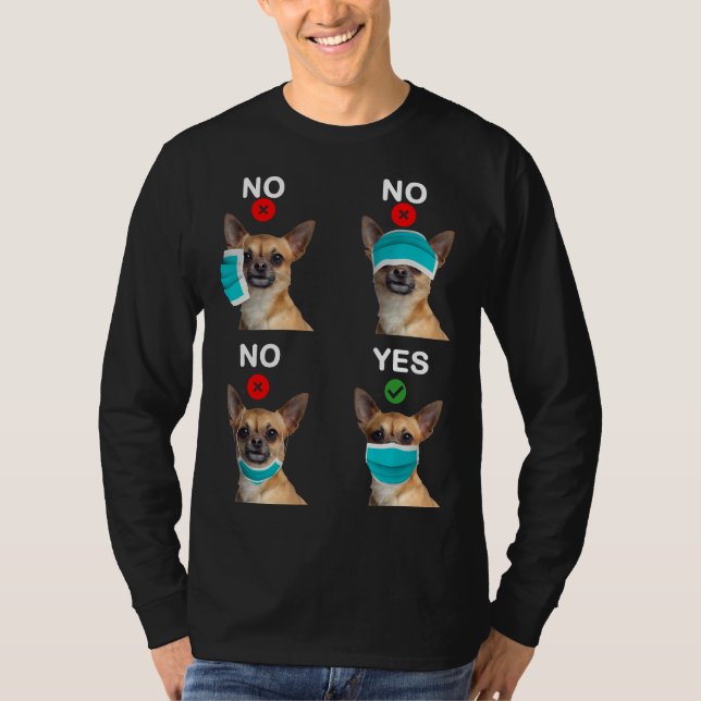 Camiseta Cachorro Chihuahua Engraçado Cachorro Em Quarto Co (Frente)