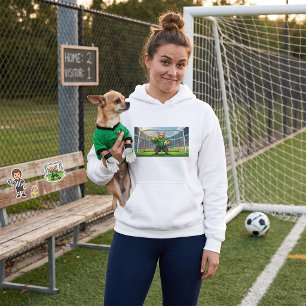 Camiseta Cachorro Chihuahua Engraçado Goleiro de Futebol