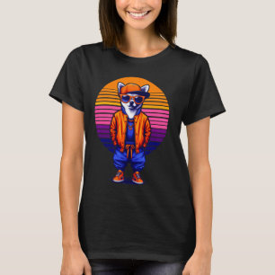 Camiseta Cachorro Chihuahua Estilo Urbano Moderno Pôr do So