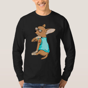 Camiseta Cachorro Chihuahua Eu Amo Pai Tatuagem Dia de os p