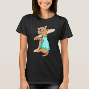 Camiseta Cachorro Chihuahua Eu Amo Pai Tatuagem Dia de os p
