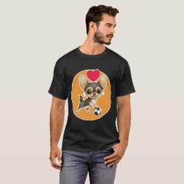 Camiseta Cachorro Chihuahua fofo brincando com sua bola