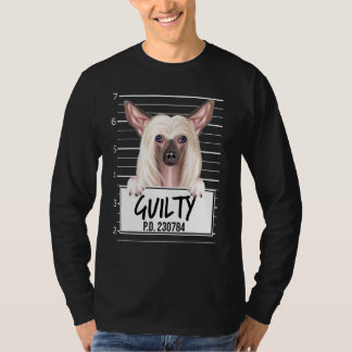 Camiseta Cachorro Chinês Detido por Mugshot Culpado
