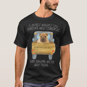 Camiseta Cachorro chinês Shar-Pei, que dirige caminhões