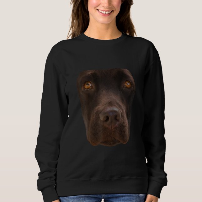 Camiseta Cachorro | Chocolate Labrador Rosto de Cachorro Es (Frente)