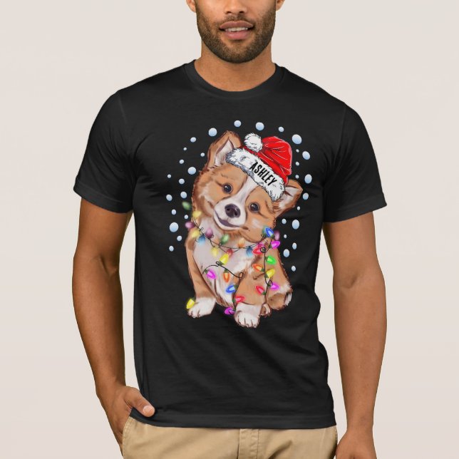 Camiseta Cachorro Claro de Natal (Frente)