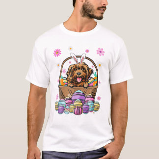 Camiseta Cachorro Cockapoo Feliz Dia de Páscoa