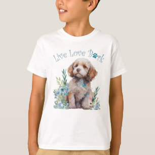 Camiseta Cachorro Cockapoo Floral Fofo