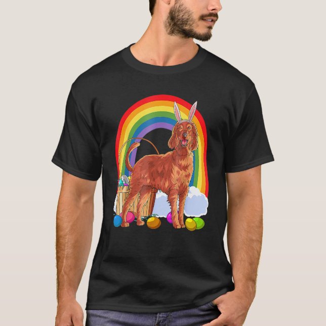 Camiseta Cachorro Coelhinho De Ovos De Páscoa Irlandeses (Frente)