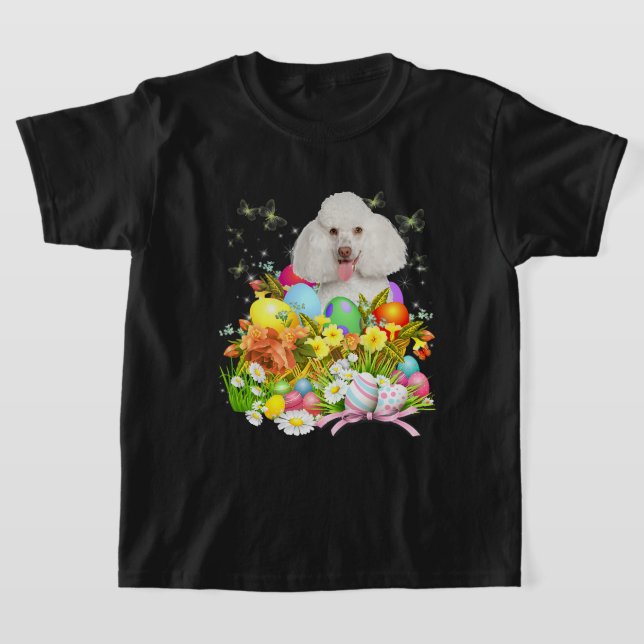 Camiseta Cachorro Coelho Branco Com Cachorro De Ovos De Pás (Postura )