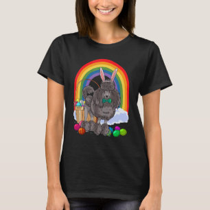 Camiseta Cachorro Coelho de Páscoa Ovos de Páscoa Poodle Pa