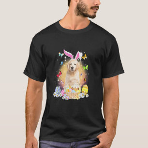 Camiseta Cachorro Coelho Retriever Dourado Com Cesto de Ovo