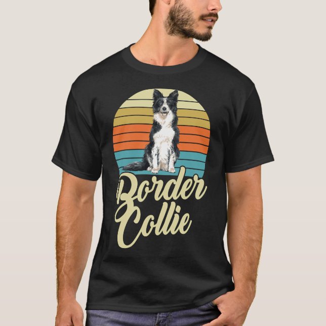 Camiseta Cachorro Collie Cachorro de Borda Corta (Frente)