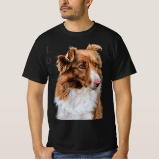 Camiseta Cachorro Collie Da Borda Castanha Para Alojadores