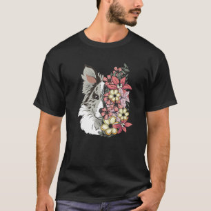Camiseta Cachorro Collie Fronteira Com Flores