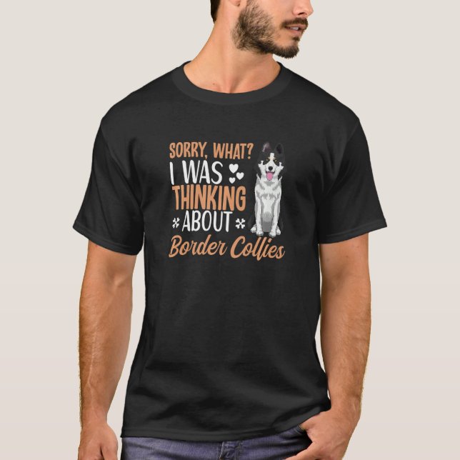 Camiseta Cachorro Collie Fronteira Para Proprietário Da Col (Frente)