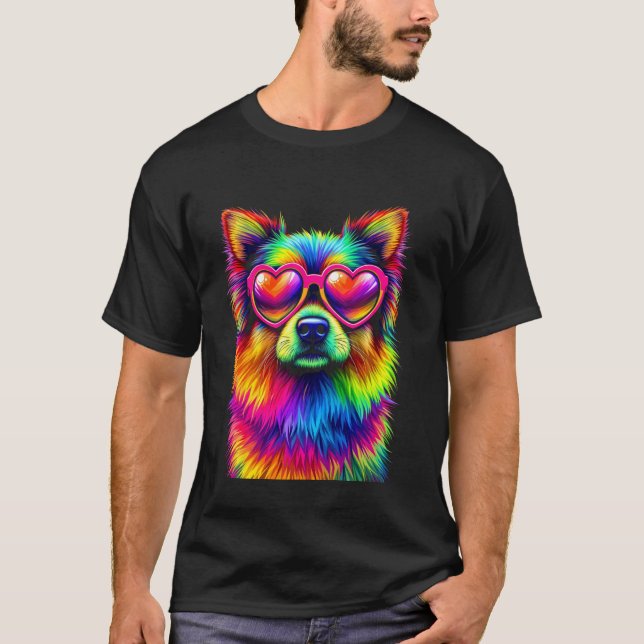 Camiseta Cachorro Colorido (Frente)