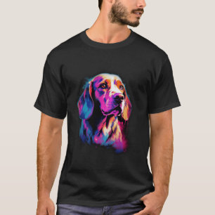 Camiseta Cachorro Colorido Cão-de-Arte Lover Retrato Tee Lo