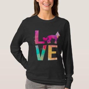 Camiseta Cachorro Colorido Chinês Detido Mamãe Oferece Cerc