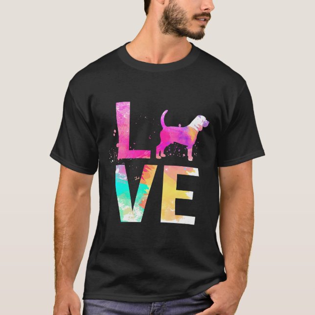 Camiseta Cachorro Colorido Mamãe Dona Beagle (Frente)