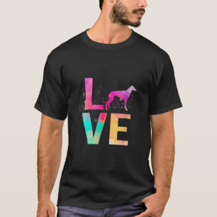 Camiseta Cachorro Colorido Mamãe Dona Whippet
