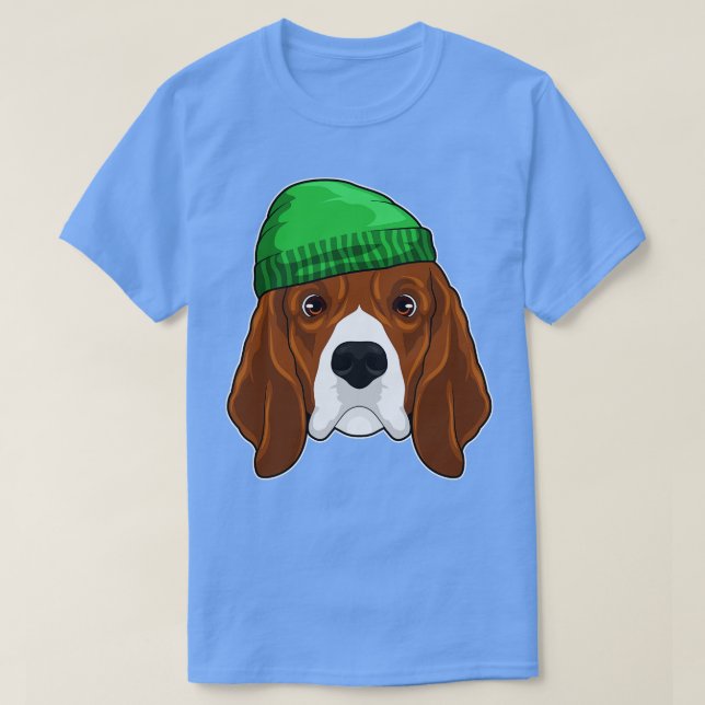 Camiseta Cachorro com Beanie (Frente do Design)