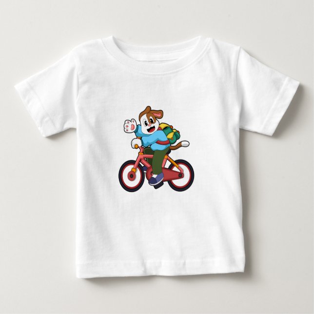 Camiseta Cachorro com Bicicleta (Frente)