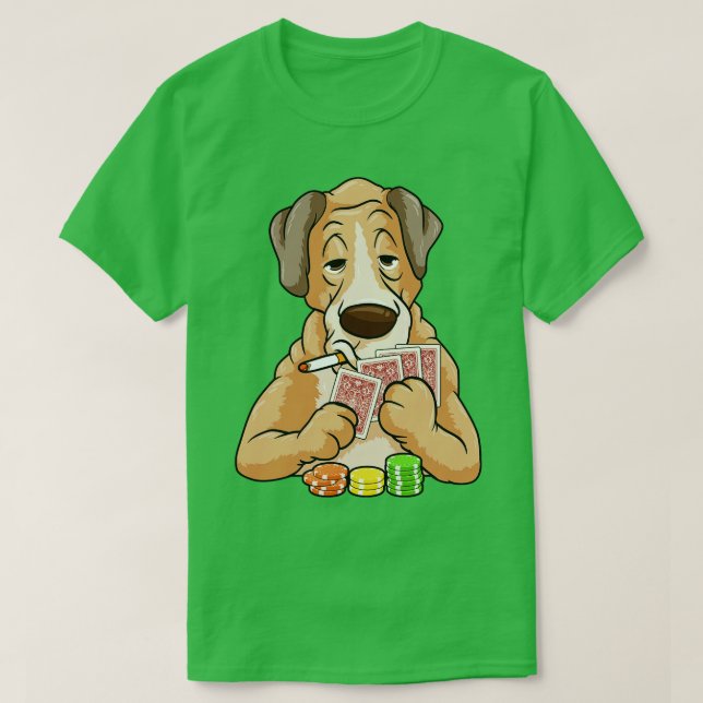 Camiseta Cachorro com cartões e chips (Frente do Design)