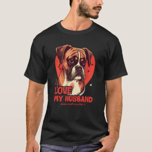 Camiseta Cachorro Com Corações Eu Amo Meu Marido