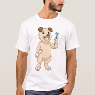 Camiseta Cachorro com escova de dentes
