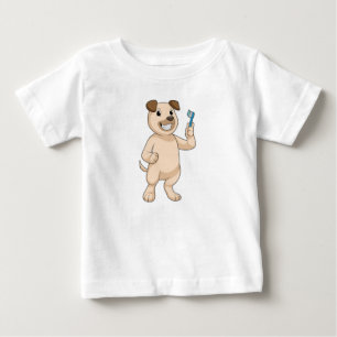 Camiseta Cachorro com escova de dentes