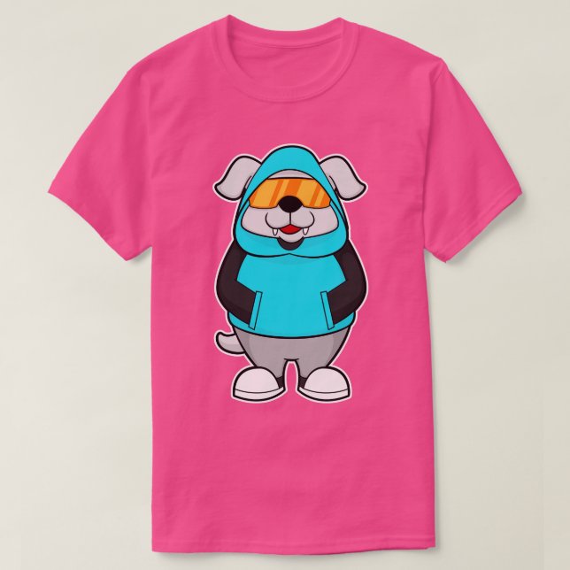 Camiseta Cachorro com óculos de sol 2 (Frente do Design)
