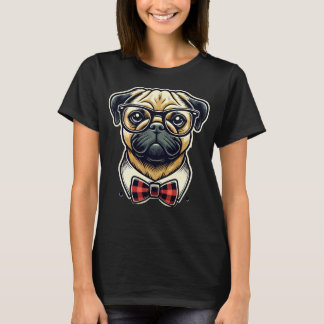 Camiseta Cachorro Com Óculos Estilo De Pop