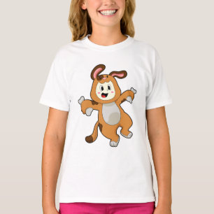 Camiseta Cachorro com Osso como Coelho