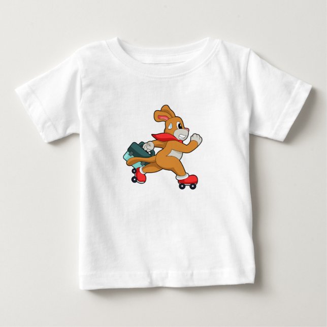 Camiseta Cachorro com patins de rolimã (Frente)
