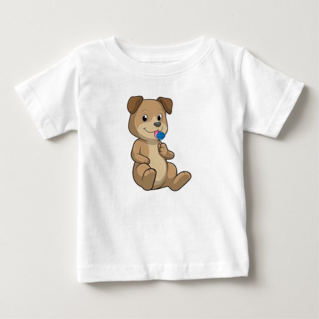 Camiseta Cachorro com Pirulito de Doces (Frente)