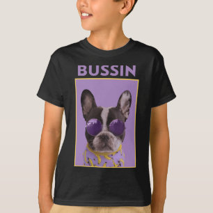 Camiseta Cachorro Com Pulmões Bulldog Bussin