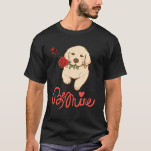 Camiseta Cachorro com rosa. Seja Mim