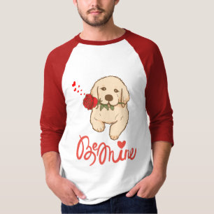 Camiseta Cachorro com rosa. Seja Mim