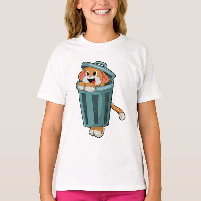Camiseta Cachorro com Trashcan (Frente)