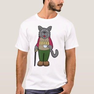 Camiseta Cachorro com Xícara de Café