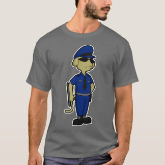 Camiseta Cachorro como agente da polícia com óculos de sol 