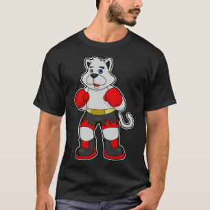 Camiseta Cachorro como Boxeador com luvas de boxe 1