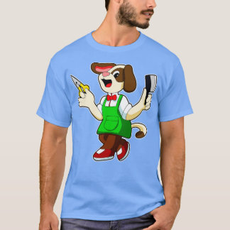 Camiseta Cachorro como cabeleireiro com pente de tesoura