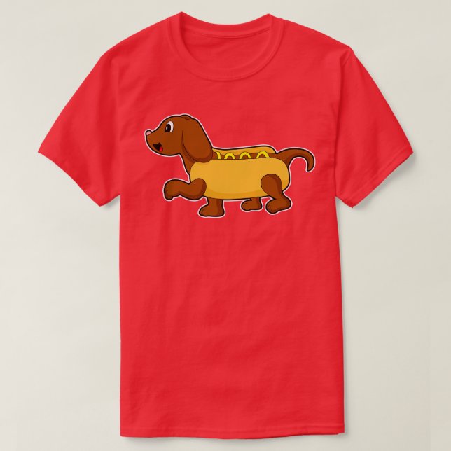 Camiseta Cachorro como cachorro-quente (Frente do Design)