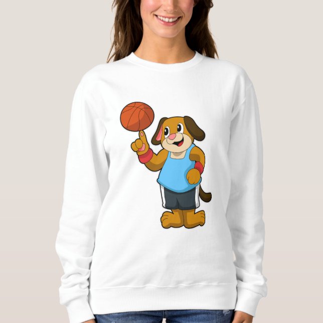 Camiseta Cachorro como jogador de basquetebol (Frente)