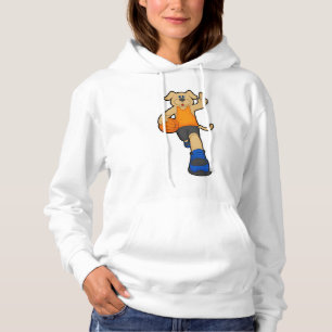 Camiseta Cachorro como jogador de basquetebol